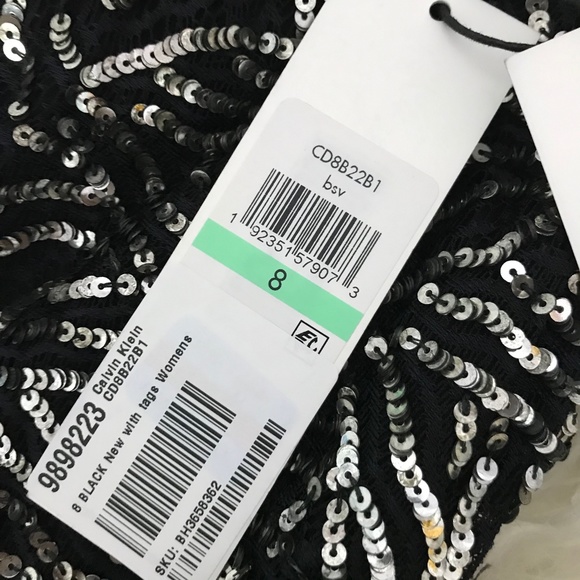 CALVIN KLEIN Sequined Cocktail Sheath Dress - Picture 8 of 11